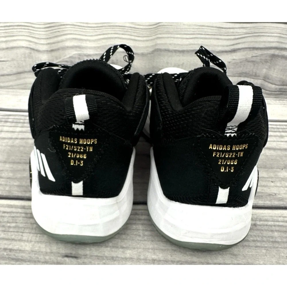 ADIDAS D.O.N. ISSUE #3 GOLD METAL BASKETBALL SHOES - WHITE‎ BLACK GOLD - MEN 8.5